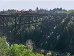 CN 2640 west over the Pembina River bridge at Enwwistle